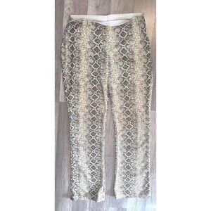 Vintage Y2k Snakeskin Shiny Material Pants Large Pull Up By Xcess. B31